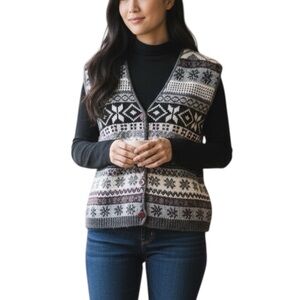 Sweater Vest Fair Iles Patterned Large